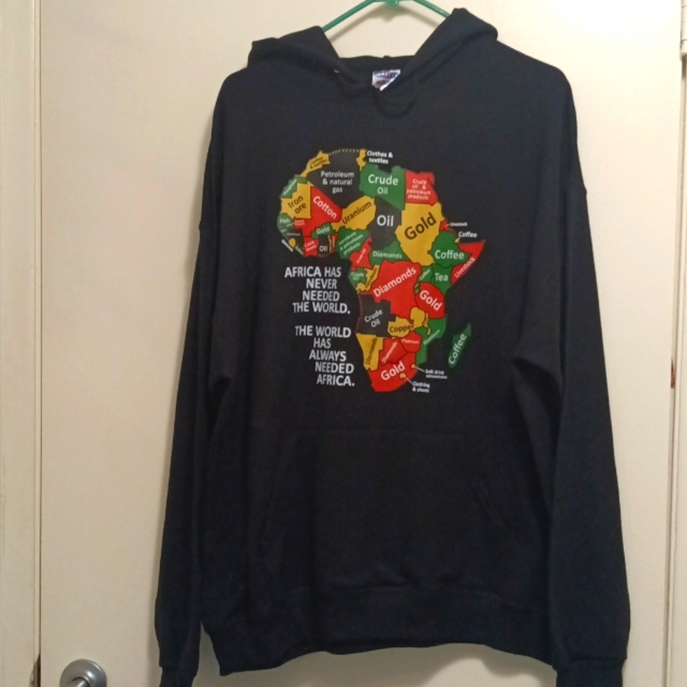 Jerzees XL black graphic hoodie